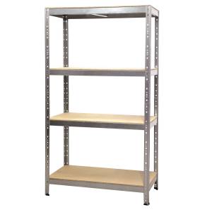 Scaffale Legno e Metallo 4 Ripiani